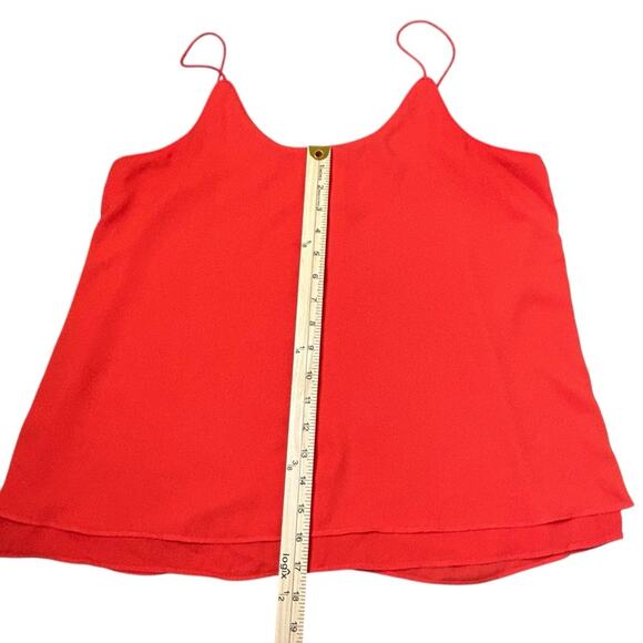 Harper Heritage Top Womens Size M Orange 2-Layer Loose Flowy Fit Date Night Chic - Picture 6 of 8